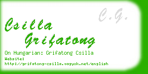 csilla grifatong business card